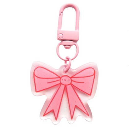 Lizzy House Moda Fabrics Pink Bow Zipper Charm Pull