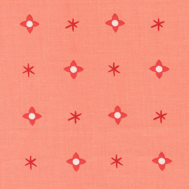 Lizzy House Moda Fabrics Tiny Christmas Stars 37135 14 Carnation