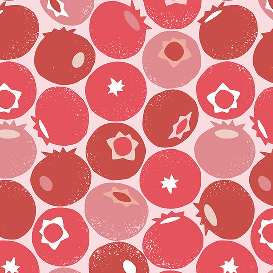 Loes van Oosten Cotton + Steel RJR Fabrics Under the Apple Tree Blueberry LV501-CU1 Currant