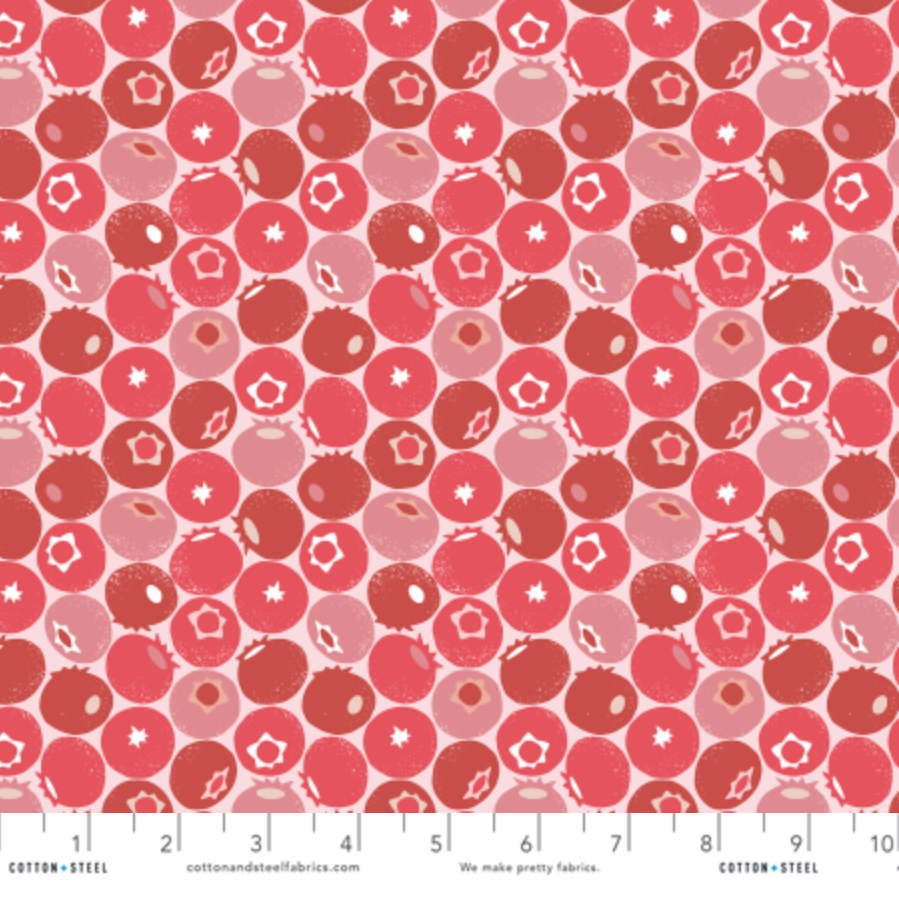 Loes van Oosten Cotton + Steel RJR Fabrics Under the Apple Tree Blueberry LV501-CU1 Currant