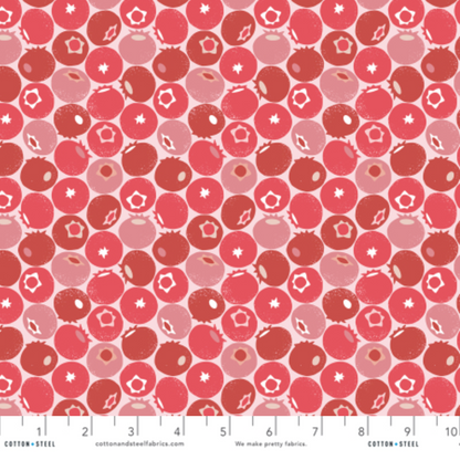 Loes van Oosten Cotton + Steel RJR Fabrics Under the Apple Tree Blueberry LV501-CU1 Currant