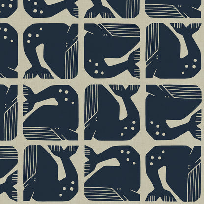 Loes van Oosten RJR Fabrics Cotton and Steel Grumpy Whale LV100-BL8U