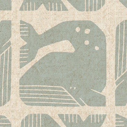 Loes van Oosten RJR Fabrics Cotton and Steel Grumpy Whale LV100-SB6U Sky Blue