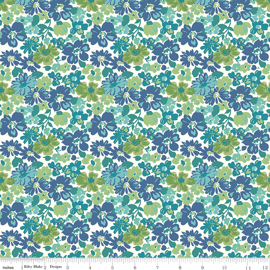Lori Holt Riley Blake Designs Bee Vintage Mildred C13070-BLUE
