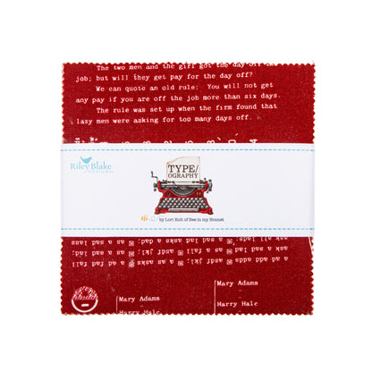 Lori Holt Riley Blake Designs Type/Ography 5" Charm Pack 5-16850A-42