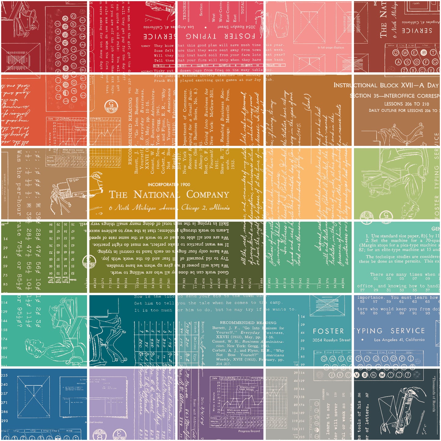 Lori Holt Riley Blake Designs Type/Ography 5" Charm Pack 5-16850A-42