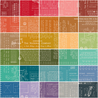 Lori Holt Riley Blake Designs Type/Ography 5" Charm Pack 5-16850A-42