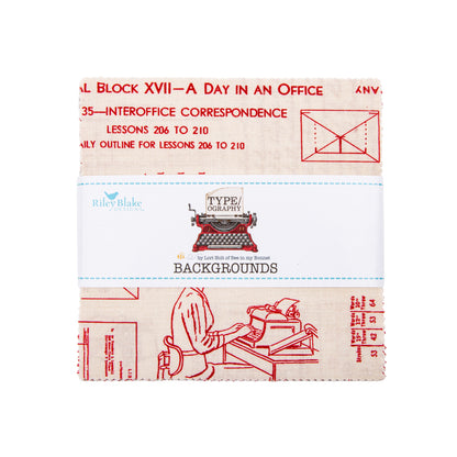 Lori Holt Riley Blake Designs Type/Ography 5" Charm Pack 5-16850B-42