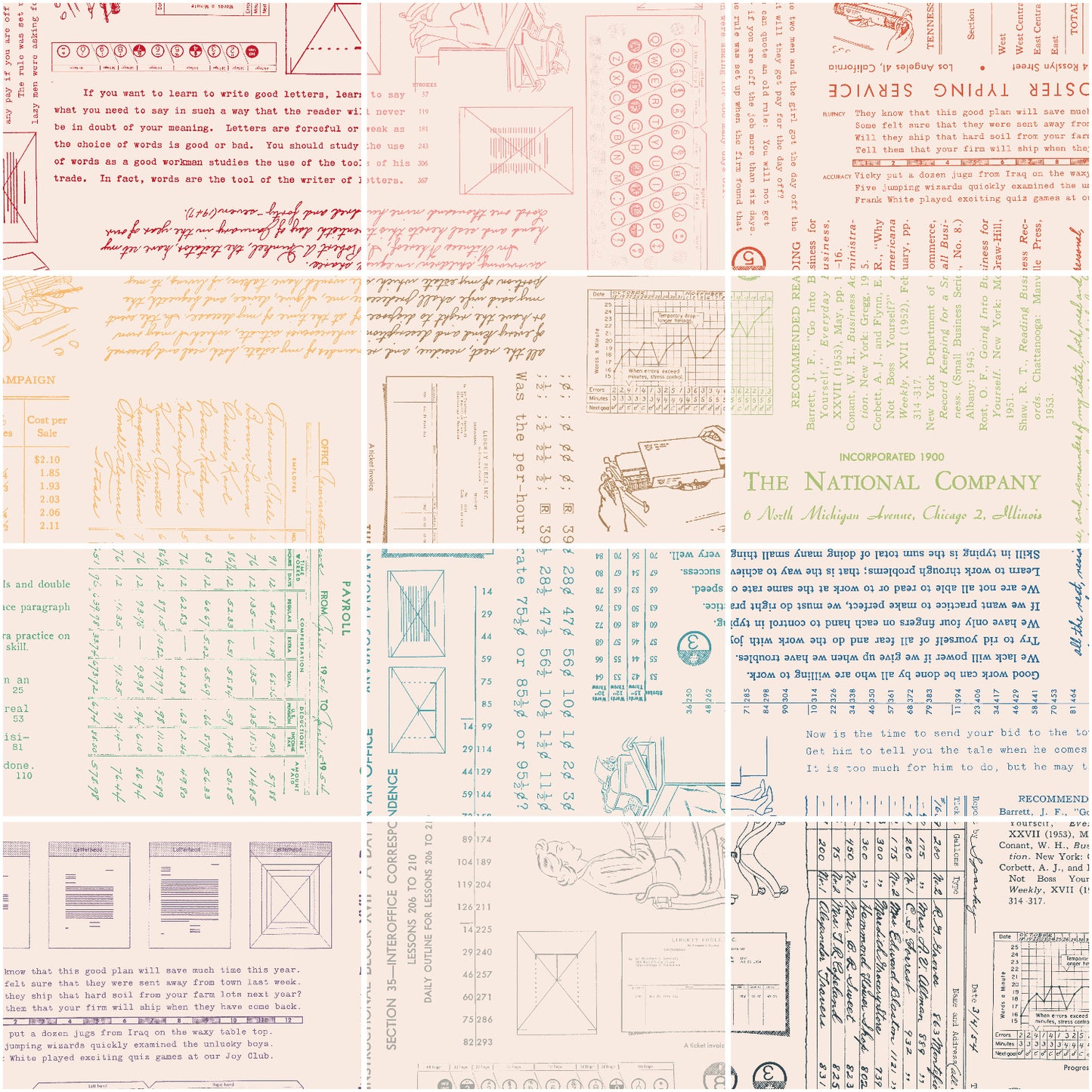 Lori Holt Riley Blake Designs Type/Ography 5" Charm Pack 5-16850B-42