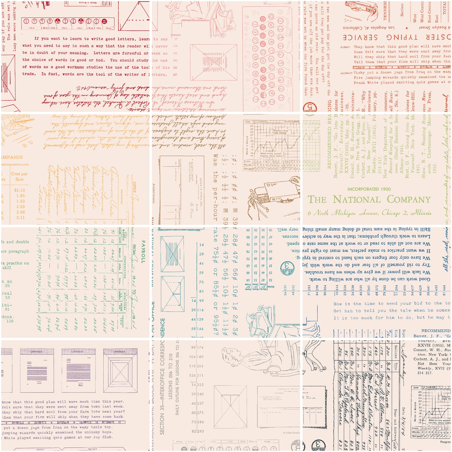 Lori Holt Riley Blake Designs Type/Ography 5" Charm Pack 5-16850B-42