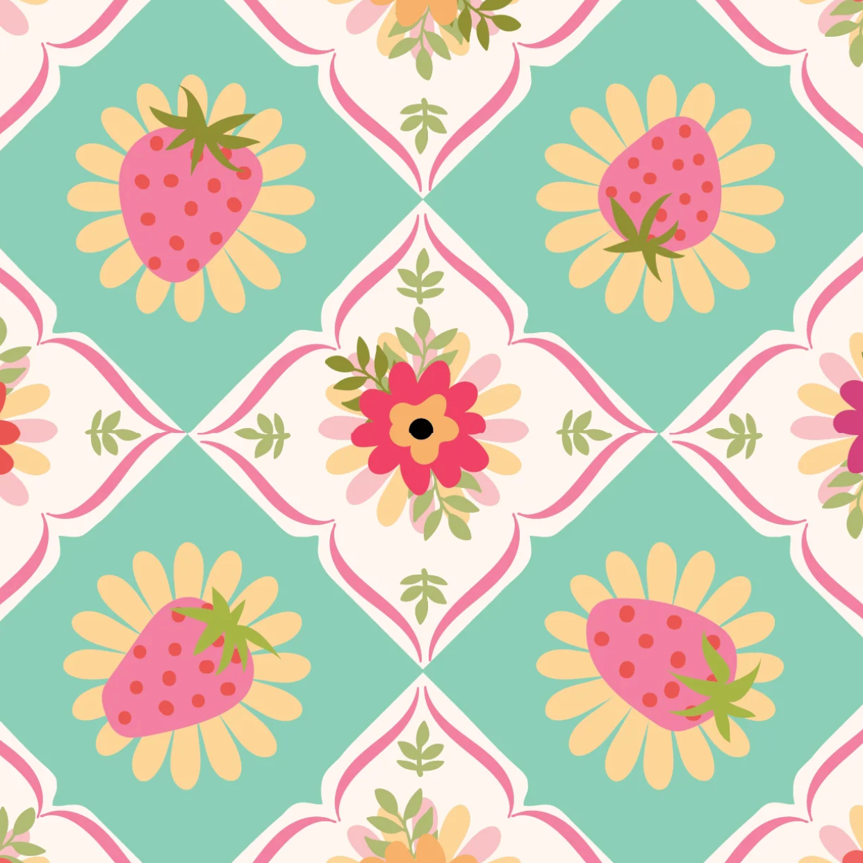 Lori Woods Poppie Cotton Calico Cowgirls Feeling Quilty CW24826 Mint