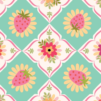 Lori Woods Poppie Cotton Calico Cowgirls Feeling Quilty CW24826 Mint