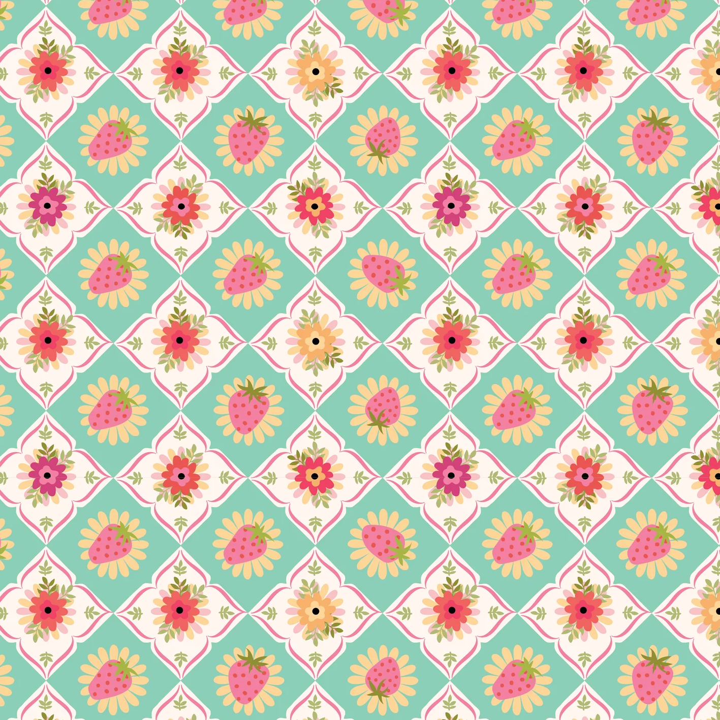 Lori Woods Poppie Cotton Calico Cowgirls Feeling Quilty CW24826 Mint