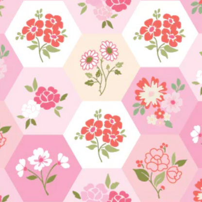 Lori Woods Poppie Cotton Rosy Cheeks Good Day RC25260 Pink