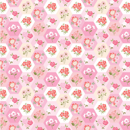 Lori Woods Poppie Cotton Rosy Cheeks Good Day RC25260 Pink