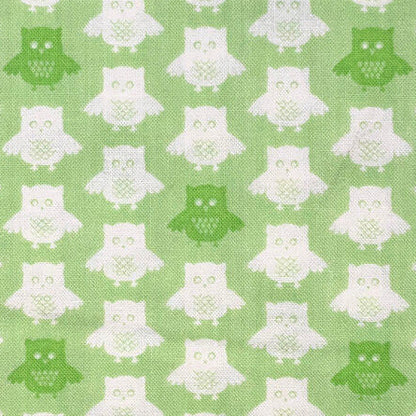 Maggie and Flo Benartex Owls and Pals Owls Allover BEN-1458/42 Green