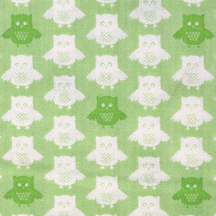 Maggie and Flo Benartex Owls and Pals Owls Allover BEN-1458/42 Green