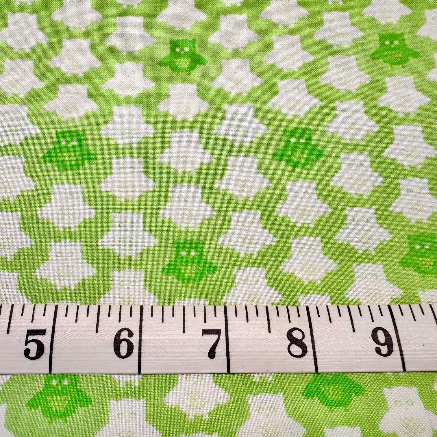 Maggie and Flo Benartex Owls and Pals Owls Allover BEN-1458/42 Green