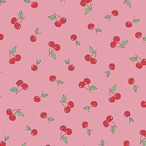 Makower UK Andover Fabrics Afternoon Tea Cherry Crush MU-094-P Pink