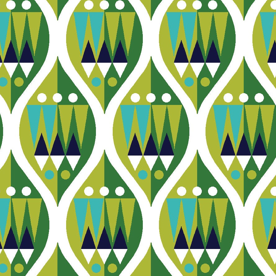 Makower UK Andover Fabrics Wrap It Up Green TP-1608-G