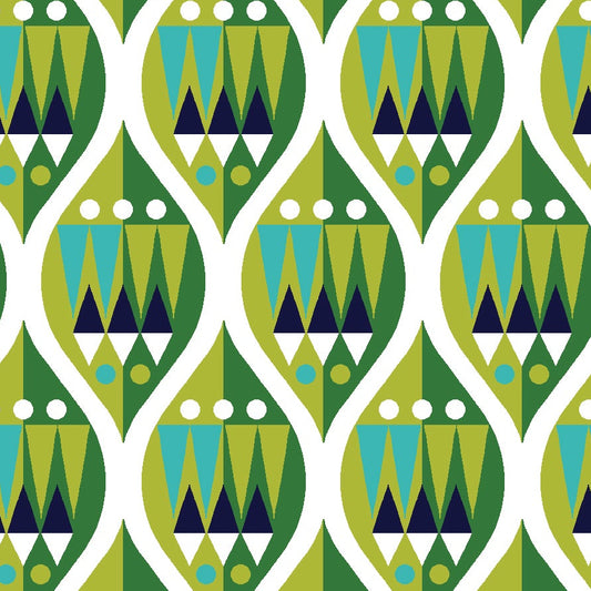 Makower UK Andover Fabrics Wrap It Up Green TP-1608-G