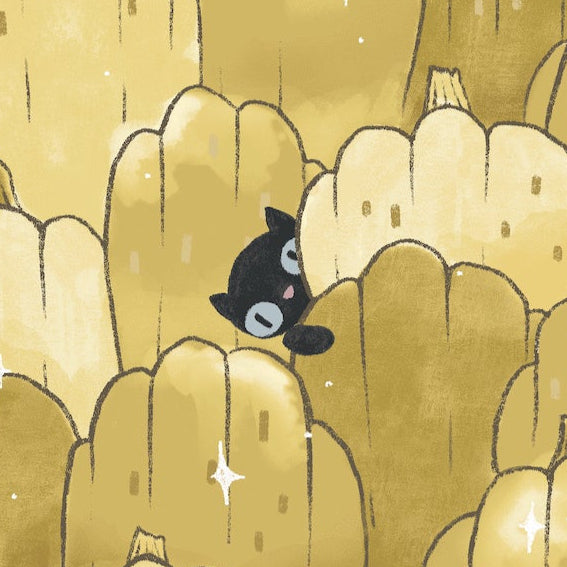 Marin Sutton Benartex Fabrics Spellbound Puss Patch Pumpkin 17131-39