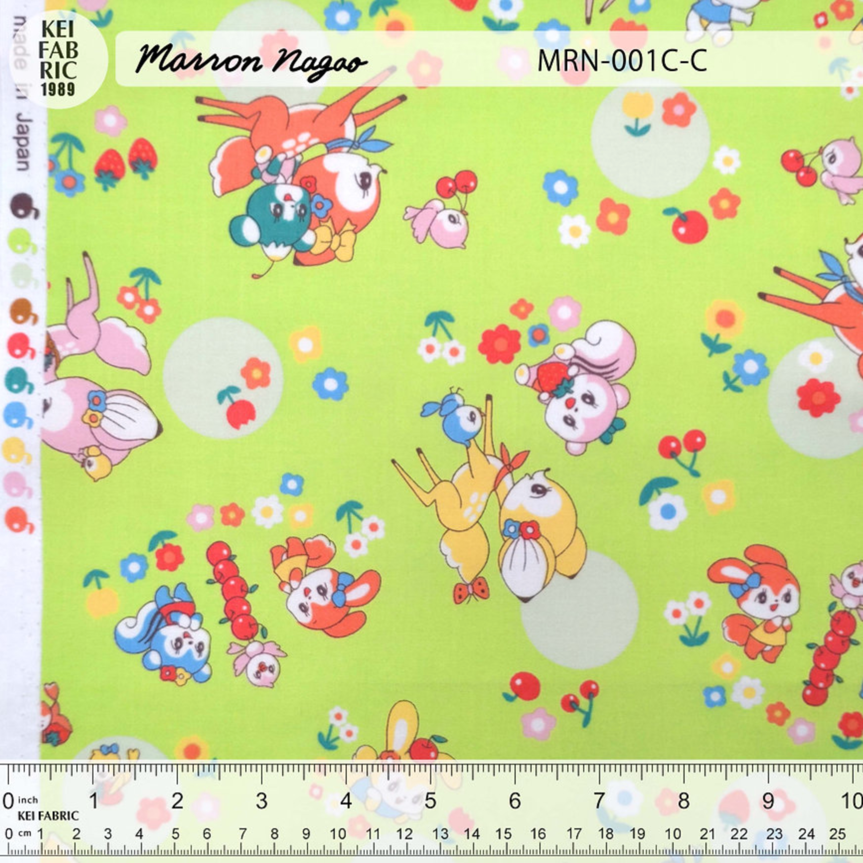 Marron Nagao Kei Fabric Japanese Import Polka Dots Kawaii MRN-001C-C