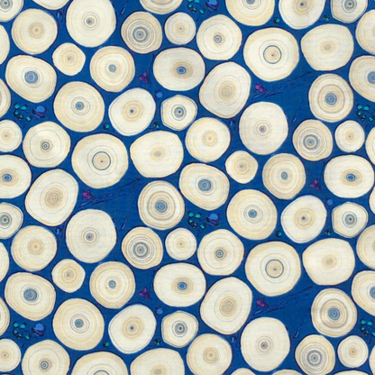 Martha Negley Rowan Westminister Fibers Tree Rings Blue PWMN061