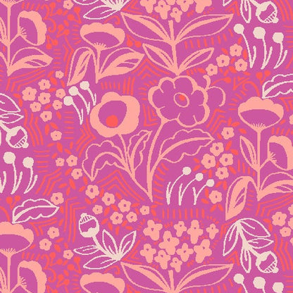 Megan Carter Cotton + Steel RJR Fabrics Dream Ensemble Tea Garden Kiss MC504-PP1 Pretty in Pink