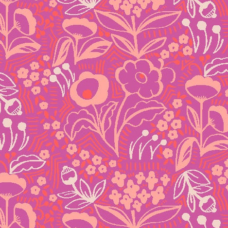 Megan Carter Cotton + Steel RJR Fabrics Dream Ensemble Tea Garden Kiss MC504-PP1 Pretty in Pink
