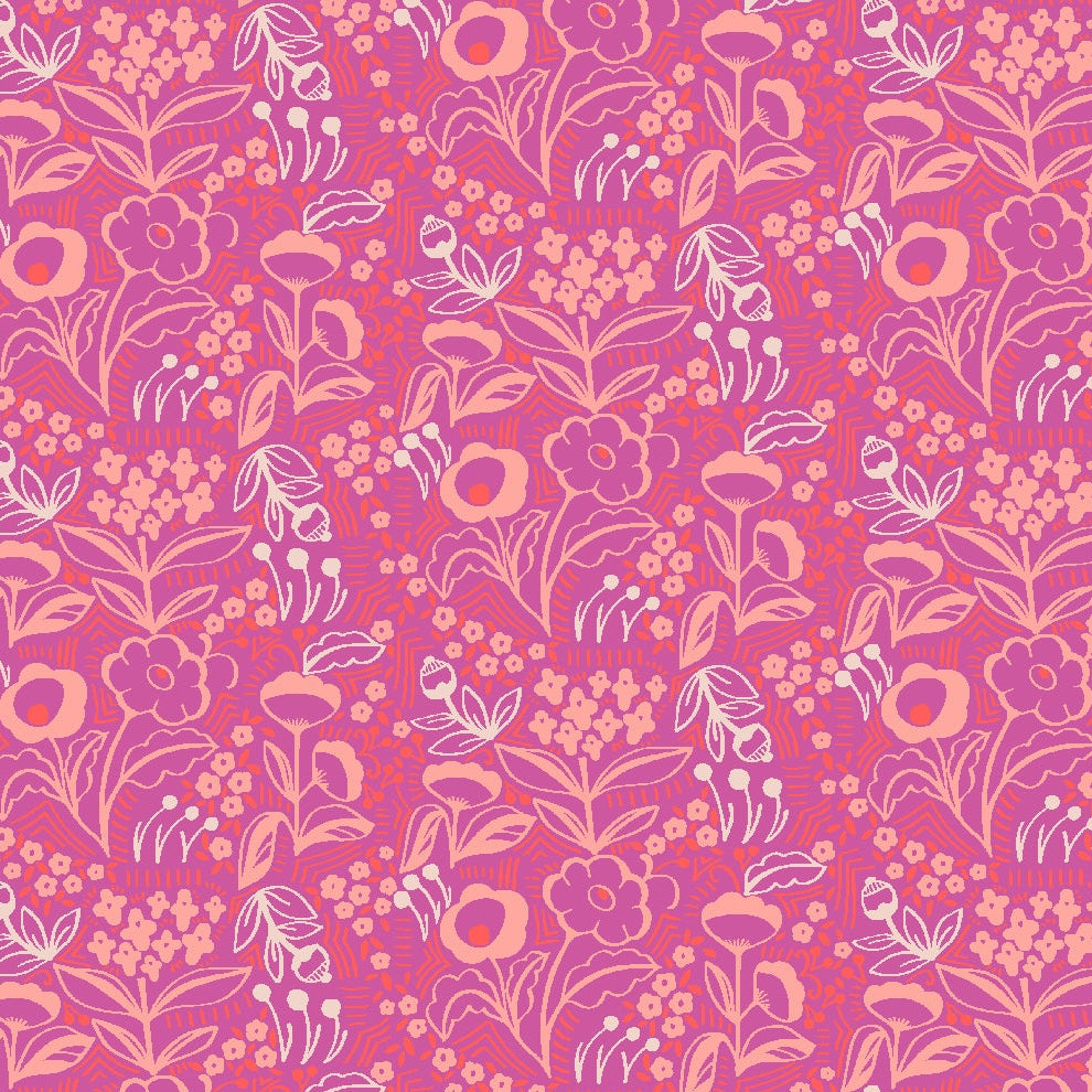 Megan Carter Cotton + Steel RJR Fabrics Dream Ensemble Tea Garden Kiss MC504-PP1 Pretty in Pink