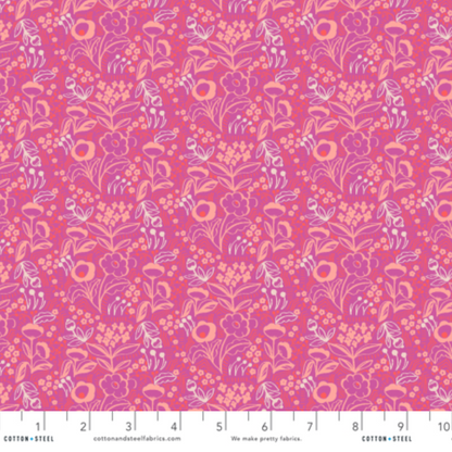 Megan Carter Cotton + Steel RJR Fabrics Dream Ensemble Tea Garden Kiss MC504-PP1 Pretty in Pink