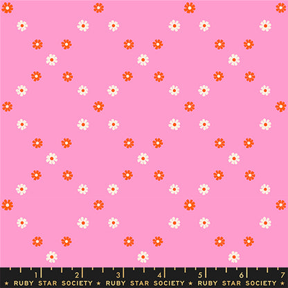 Melody Miller Ruby Star Society Moda Fabrics Best Day Ever Diamond Flowers RS0107 14 Flamingo