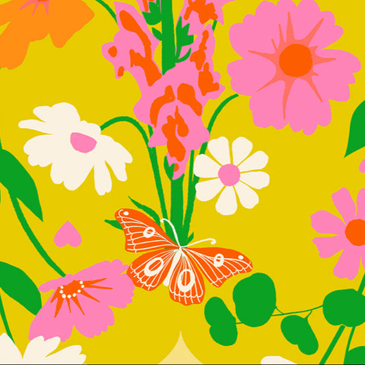 Melody Miller Ruby Star Society Moda Fabrics Best Day Ever Foxgloves RS010611 Golden Hour