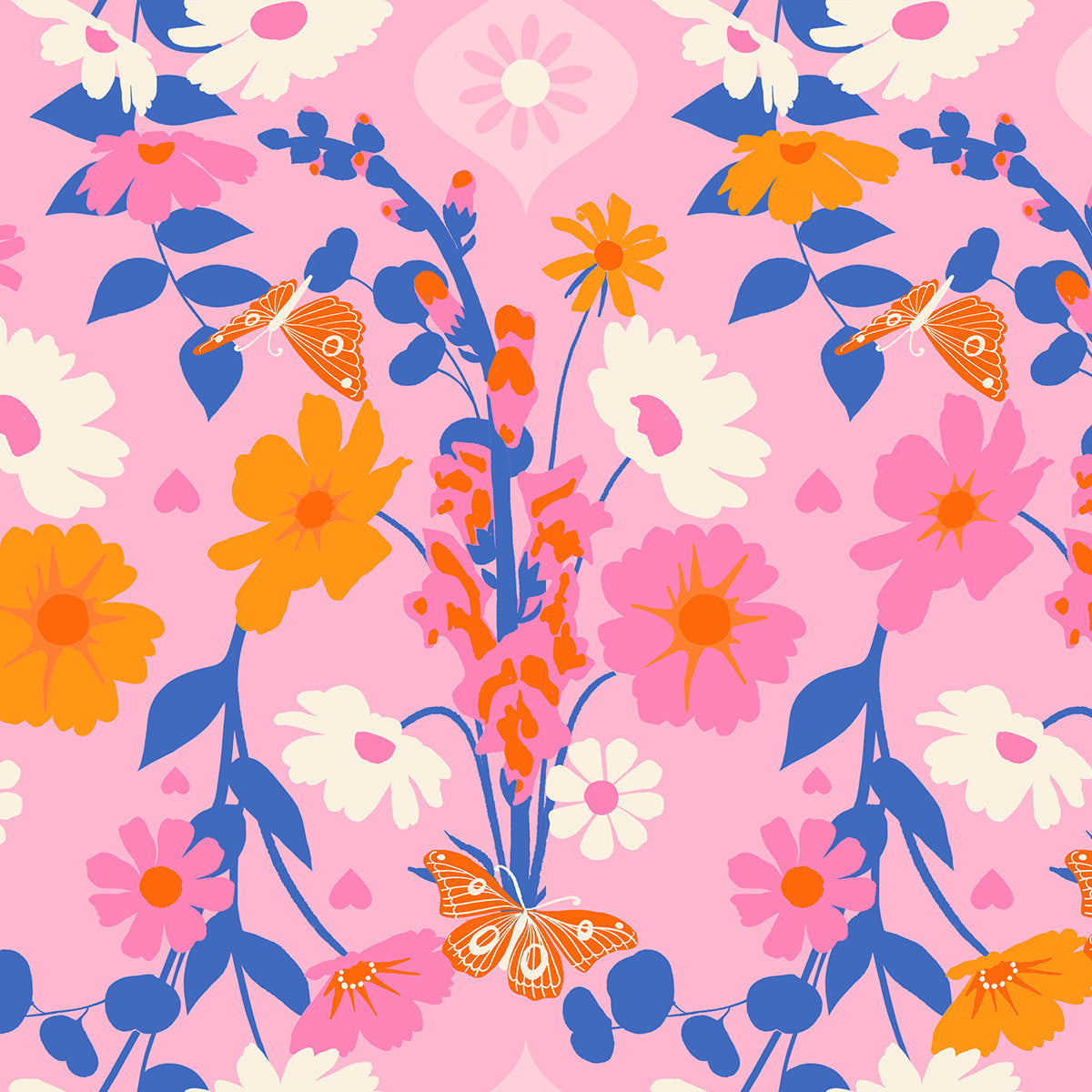 Melody Miller Ruby Star Society Moda Fabrics Best Day Ever Foxgloves RS010612 Posy Pink