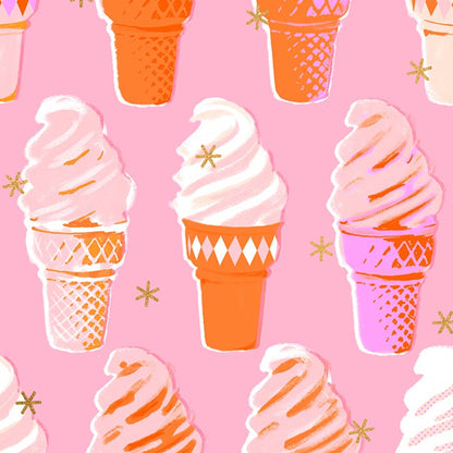 Melody Miller Ruby Star Society Moda Fabrics Best Day Ever Ice Cream RS0105 14M Metallic Posy