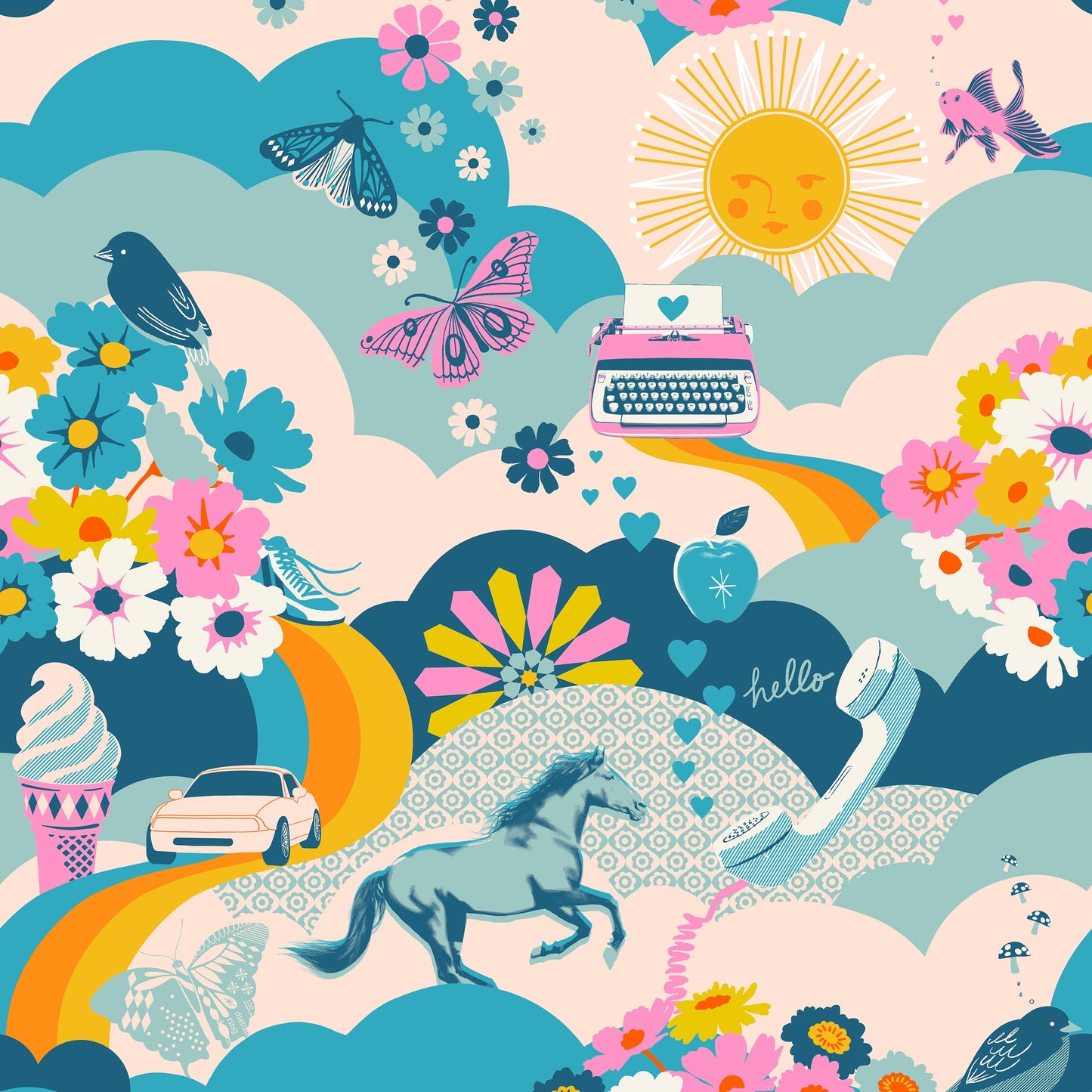 Melody Miller Ruby Star Society Moda Fabrics Best Day Ever RS0103 14 Teal