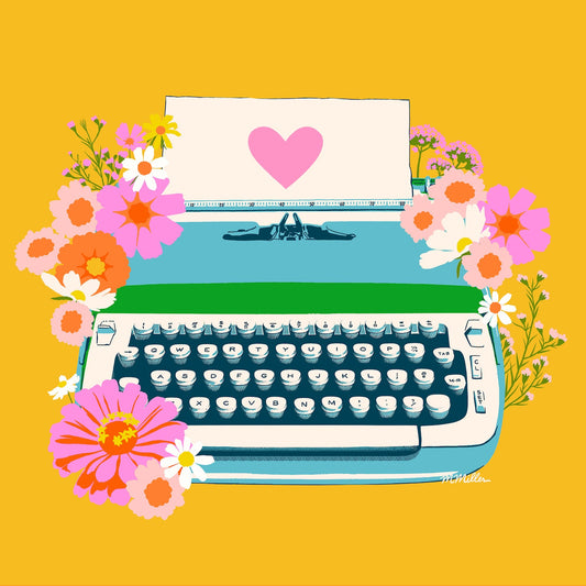 Melody Miller Ruby Star Society Moda Fabrics Best Day Ever Typewriter Panel RS010211