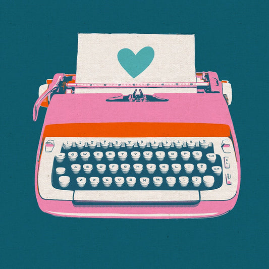 Melody Miller Ruby Star Society Moda Fabrics Best Day Ever Typewriters Canvas RS0108 23L Teal