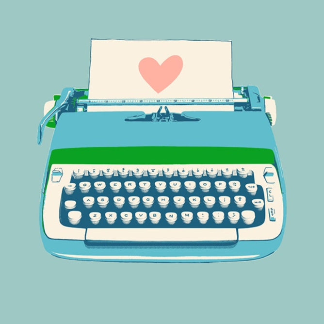 Melody Miller Ruby Star Society Moda Fabrics Best Day Ever Typewriters RS0104 15 Turquoise