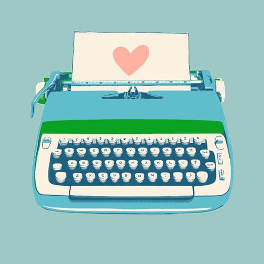 Melody Miller Ruby Star Society Moda Fabrics Best Day Ever Typewriters RS0104 15 Turquoise