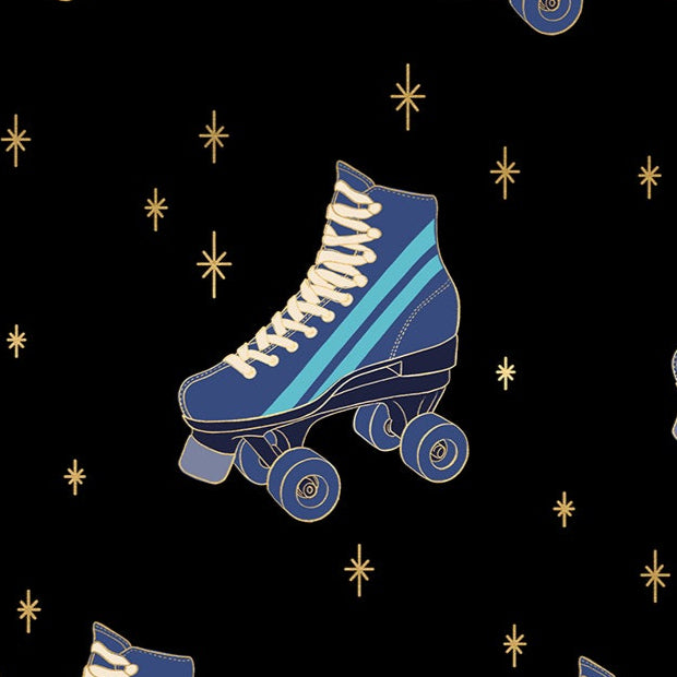 Melody Miller Ruby Star Society Moda Fabrics Darlings 2 Roller Skates Black RS5059-16M