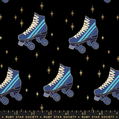 Melody Miller Ruby Star Society Moda Fabrics Darlings 2 Roller Skates Black RS5059-16M
