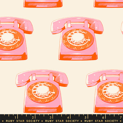 Melody Miller Ruby Star Society Moda Fabrics Sparkle Mart Telephones RS0121 11 Natural