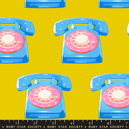 Melody Miller Ruby Star Society Moda Fabrics Sparkle Mart Telephones RS0121 15 Golden Hour