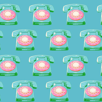 Melody Miller Ruby Star Society Moda Fabrics Sparkle Mart Telephones RS0121 16 Turquoise