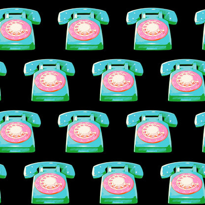 Melody Miller Ruby Star Society Moda Fabrics Sparkle Mart Telephones RS0121 18 Black