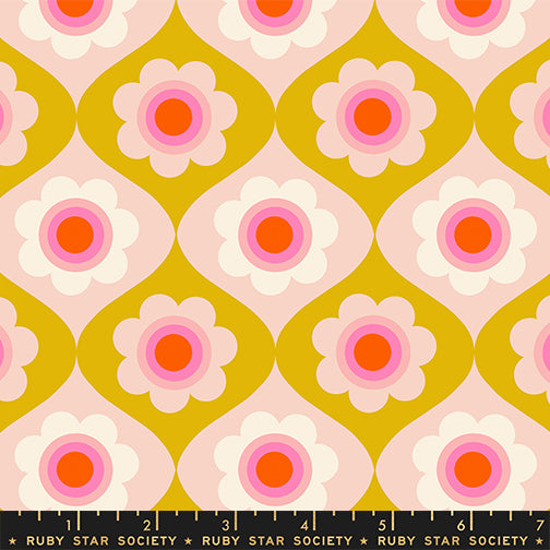 Melody Miller Ruby Star Society Moda Fabrics Trinketry Floral RS011414 Goldenrod
