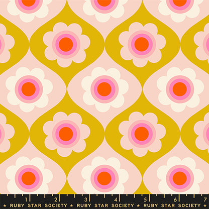 Melody Miller Ruby Star Society Moda Fabrics Trinketry Floral RS011414 Goldenrod
