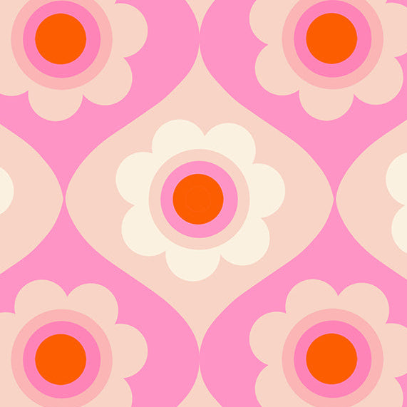 Melody Miller Ruby Star Society Moda Fabrics Trinketry Floral RS011417 Flamingo